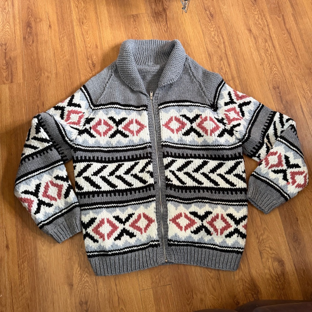 Handmade Knit Siwash Cowichan Handmade Boho Sweater